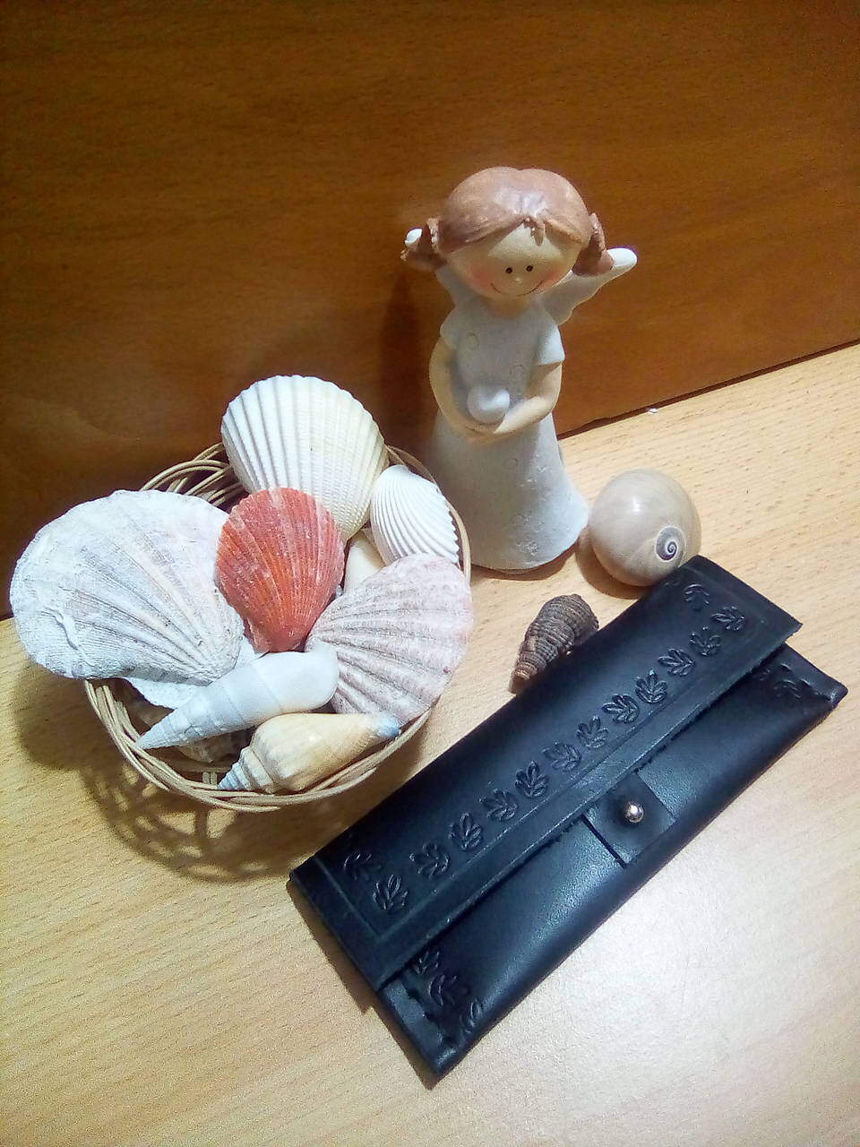 Zdobená kožená peňaženka