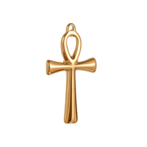 Nílsky kríž - prívesok, nerezový, zlatá farba