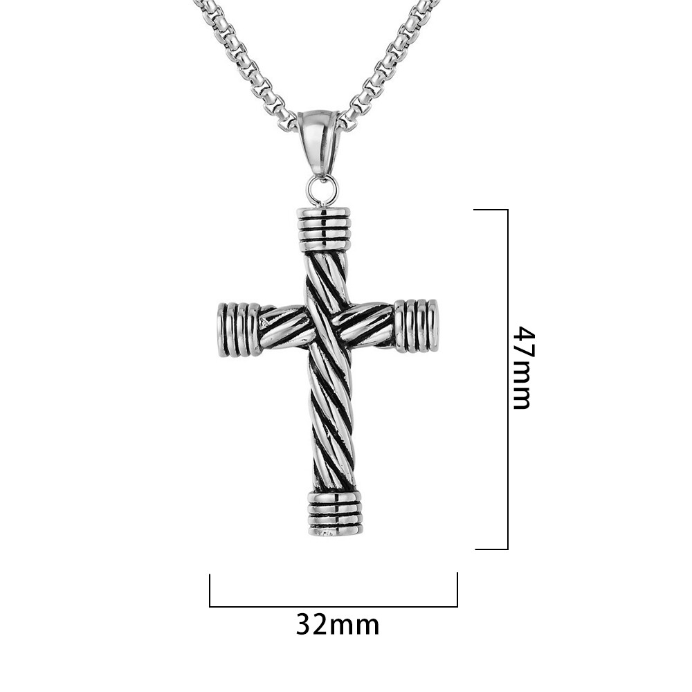 Kríž - prívesok z chirurgickej ocele 316L – Obrázok 6