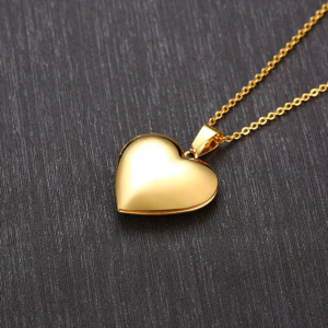 Medailón v tvare srdca - otvárací - zlatý/strieborný