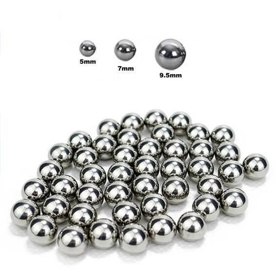 Oceľové guľôčky do praku - rôzne priemery (9 mm, 7 mm, 5 mm)