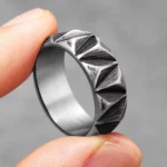 Prsteň - geometrické tvary, chirurgická oceľ 316L