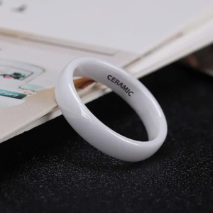 Keramický prsteň - biely, 6 mm
