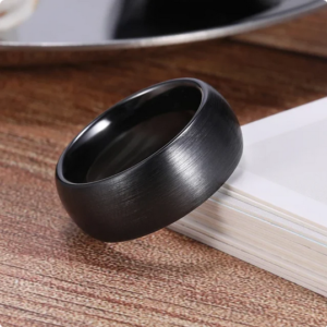 Keramický prsteň - čierny, 8 mm