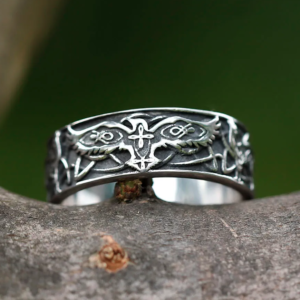 Vikingský prsteň - orol, chirurgická oceľ 316L